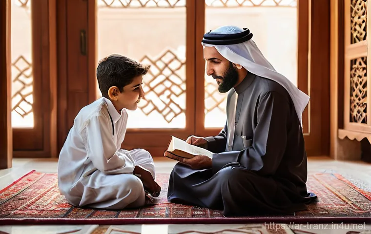 번역사와 고객의 계약 조건 협상 사례 - **Prompt:** A dynamic scene featuring three young Arab individuals (two men and one woman, all in th...