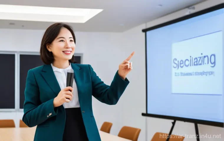 번역사가 자주 받는 질문 FAQ - **Prompt:** A male translator in his 30s, dressed in a neat polo shirt, is intently reviewing conten...